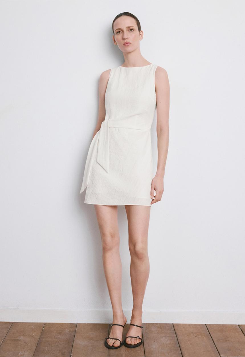 MANGO - Dress liz - light beige