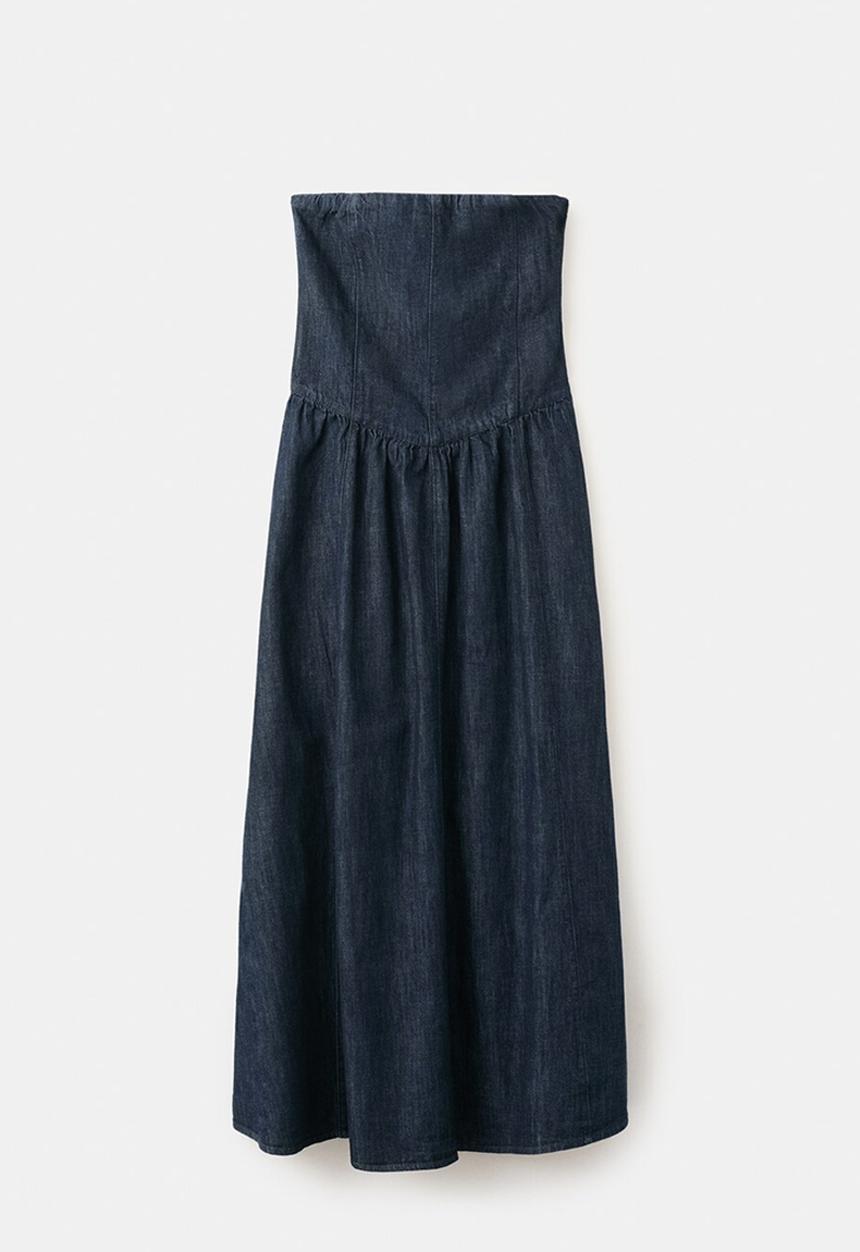 MANGO - Dress april - open blue