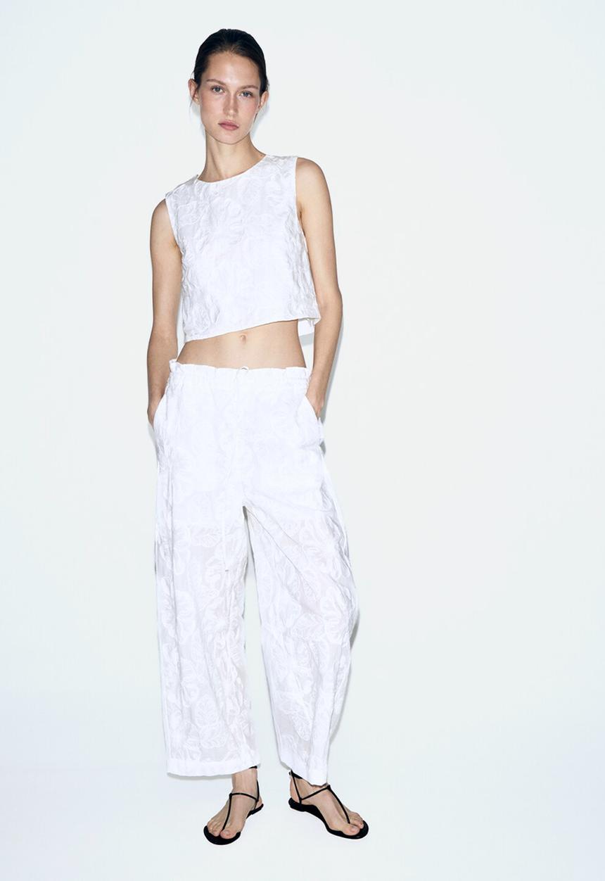 MANGO - Top lisboa - white