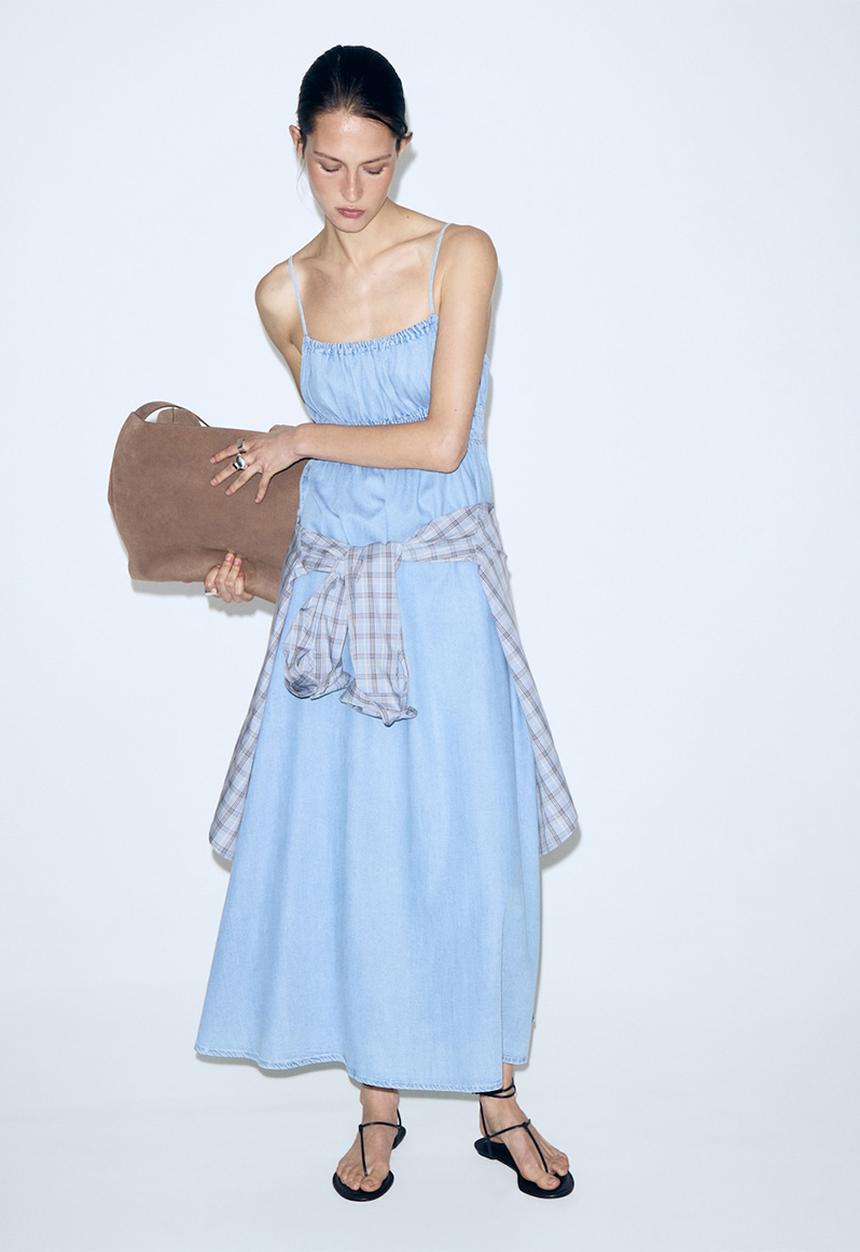 MANGO - Dress ibiza - open blue
