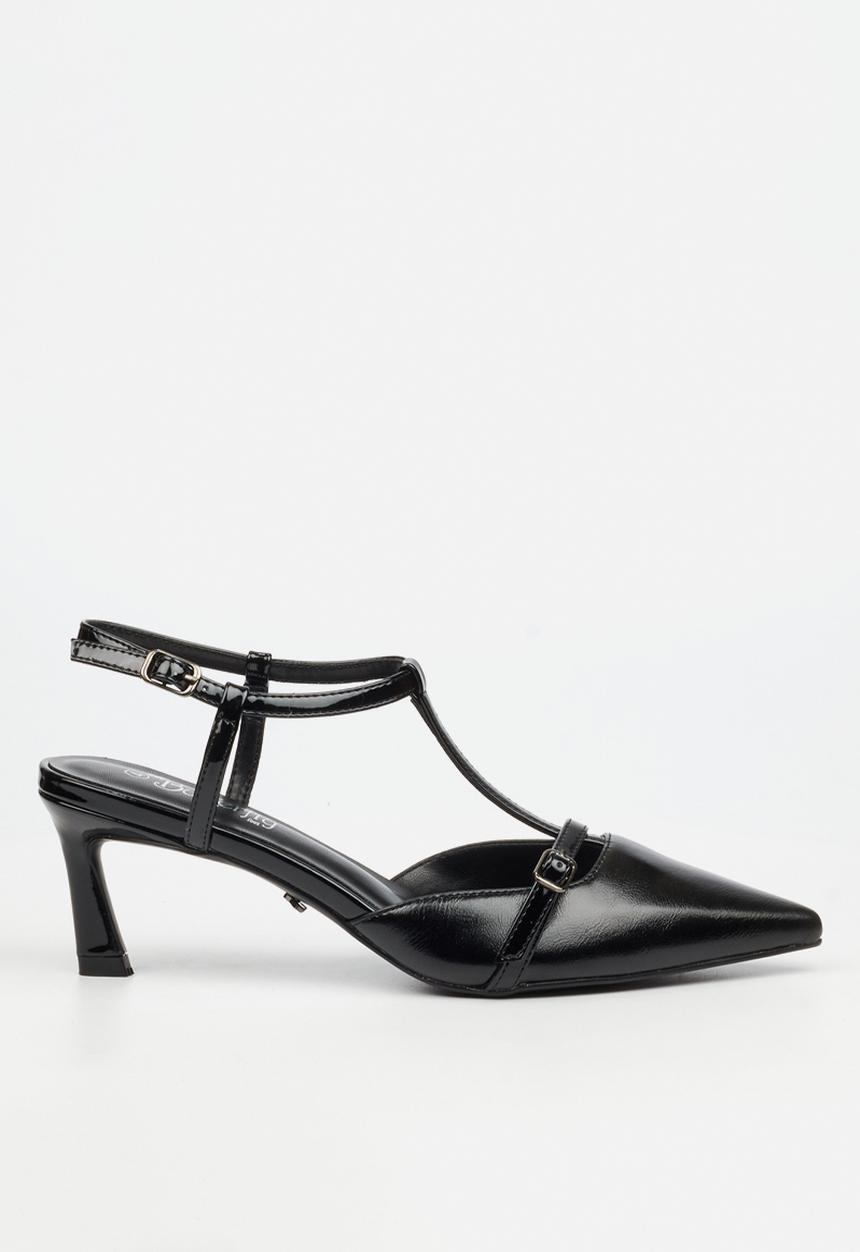 Butterfly Feet - Elisha 1 ankle strap heel - black