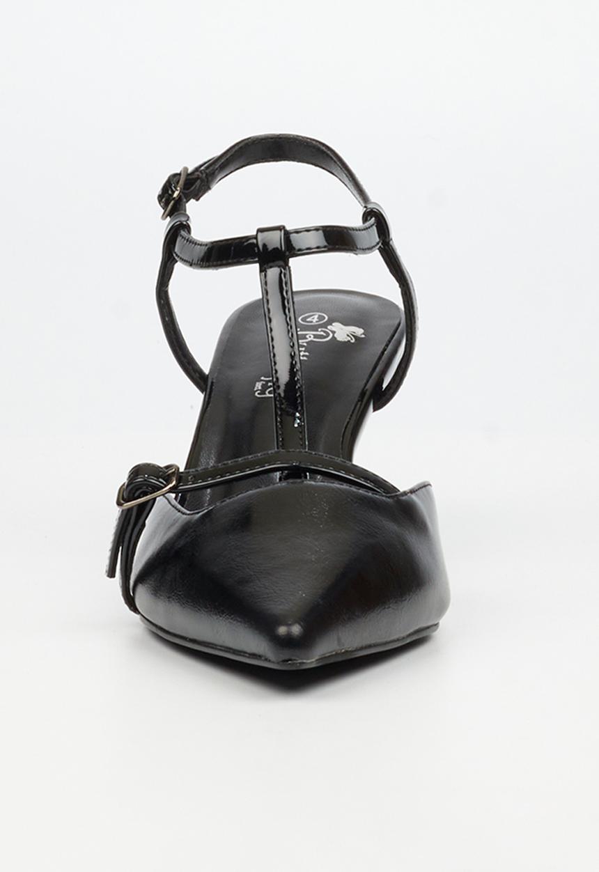 Butterfly Feet - Elisha 1 ankle strap heel - black