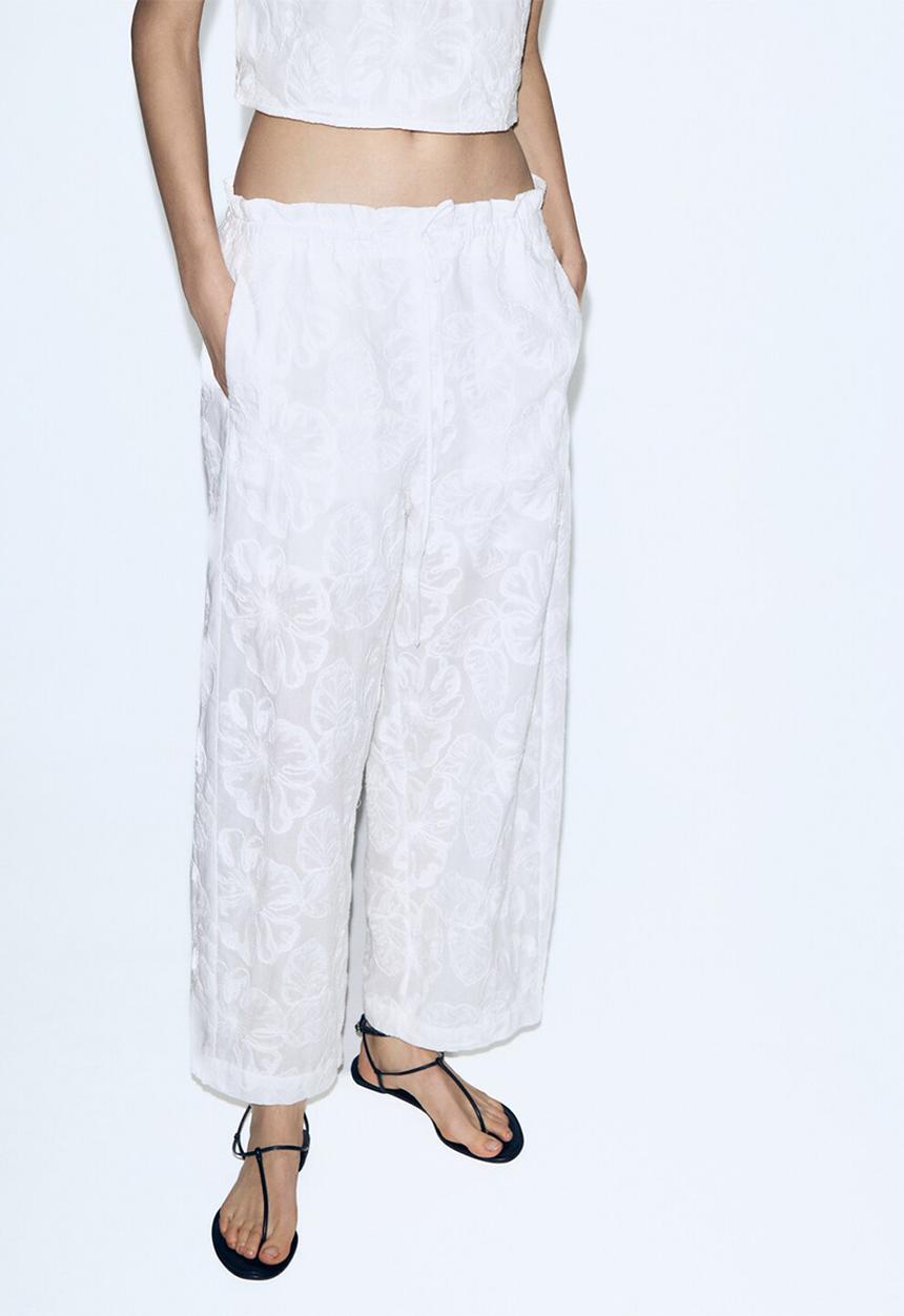MANGO - Trousers lisboa - white