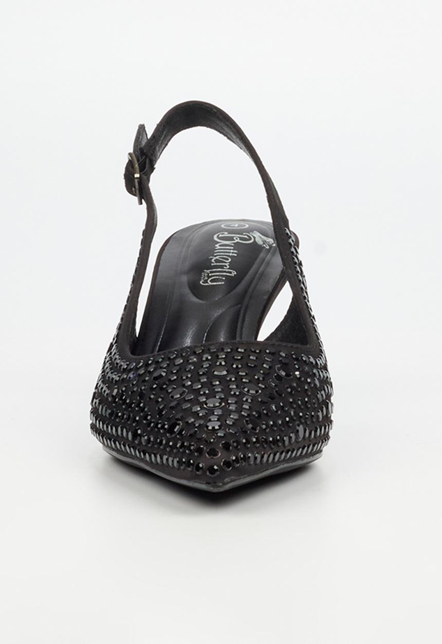 Butterfly Feet - Estella 1 slingback heel - black