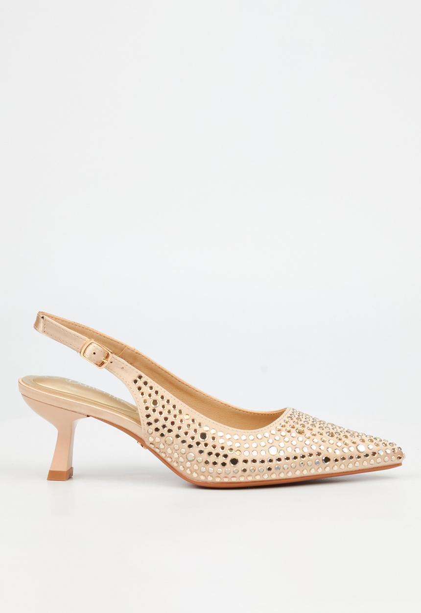 Butterfly Feet - Estella 1 slingback heel - champagne