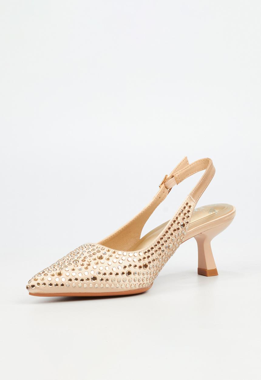 Butterfly Feet - Estella 1 slingback heel - champagne