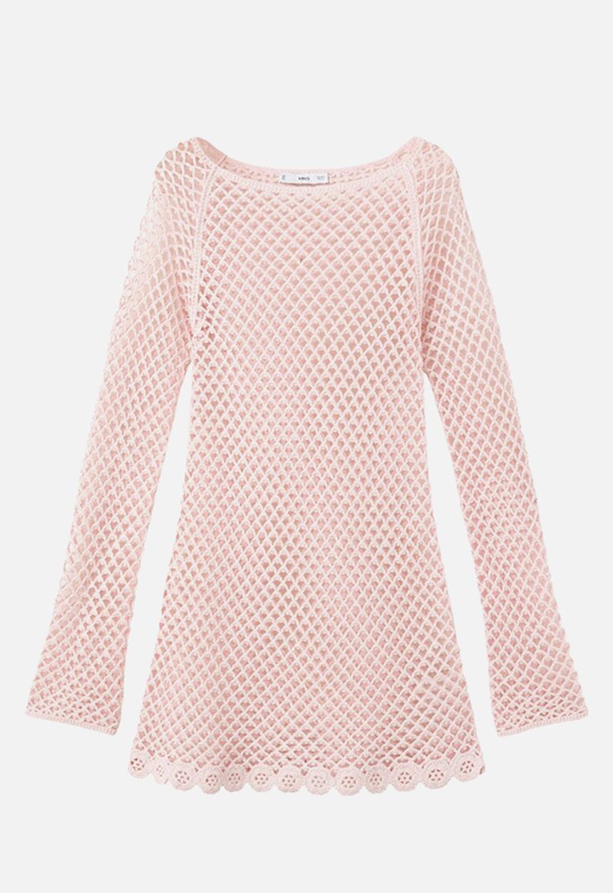 MANGO - Dress daisy- light/pastel pink