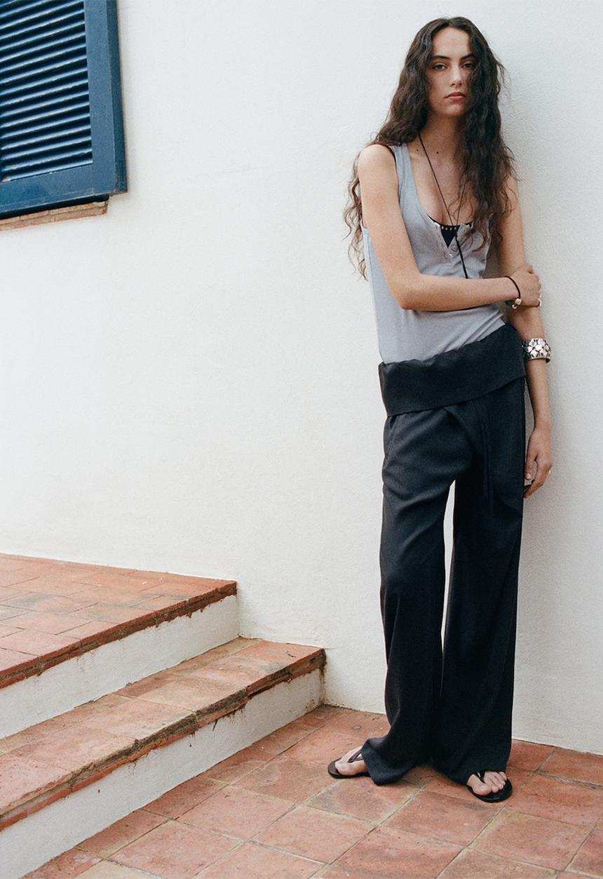 MANGO - Trousers ginny - charcoal