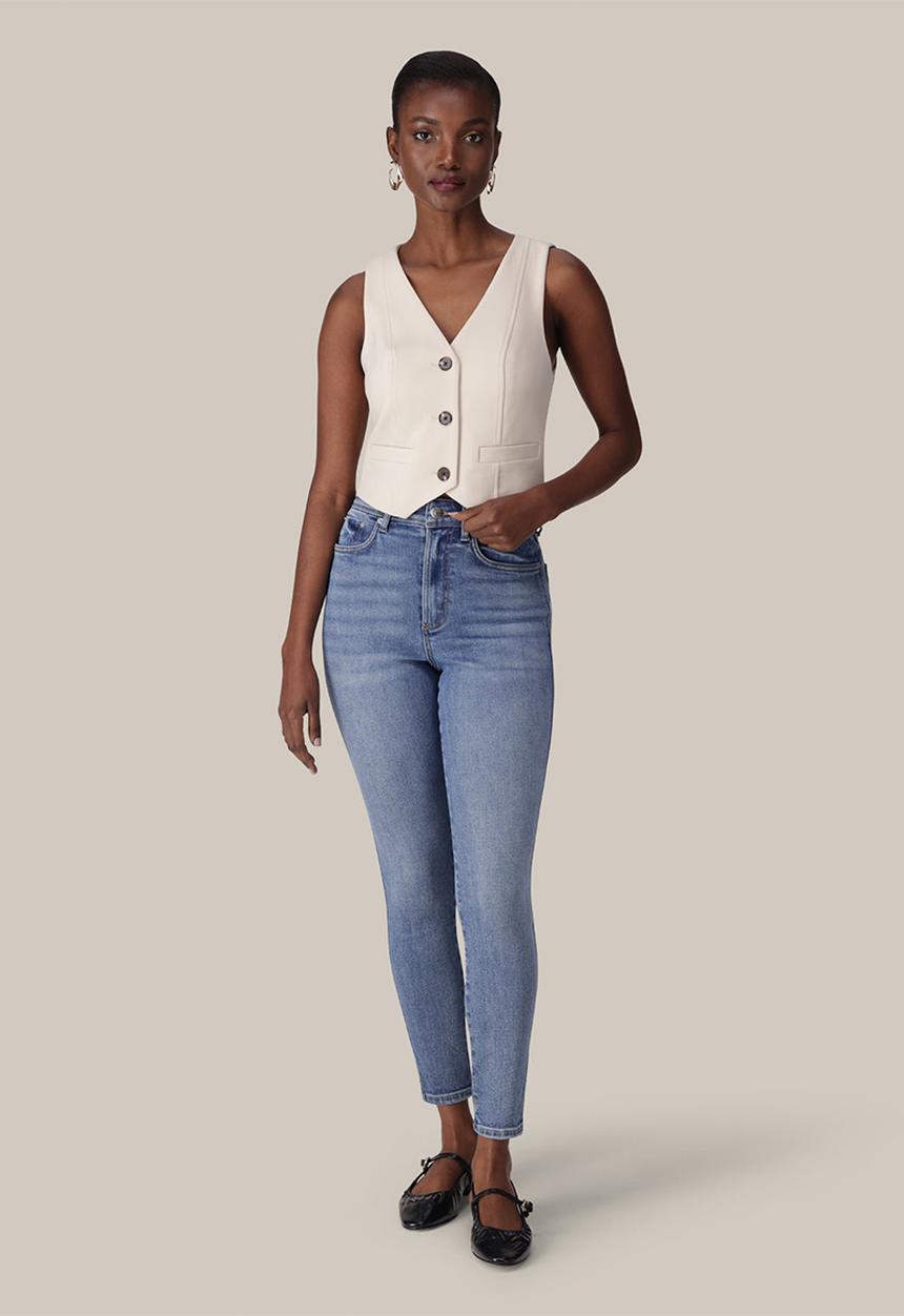 Forever New - Hayley high-rise sculpt jeans in mid wash