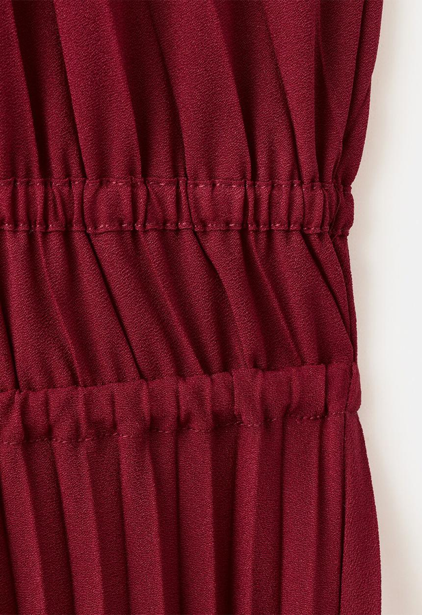 MANGO - Dress bow - dark red