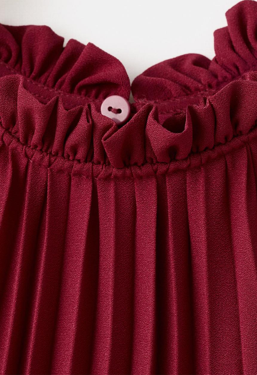 MANGO - Dress bow - dark red