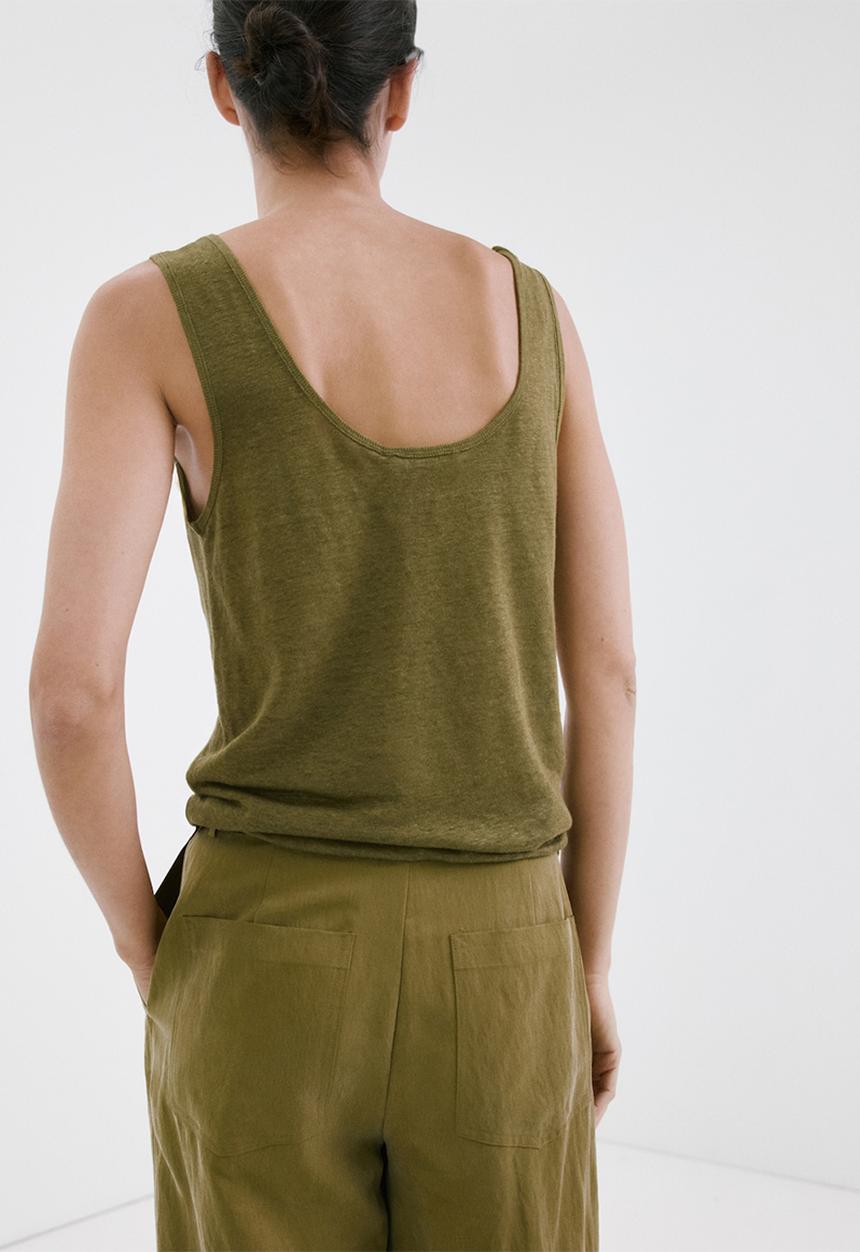 MANGO - Top lin - dark green