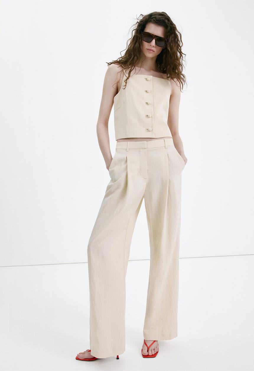 MANGO - Top bonnie - light/pastel gray