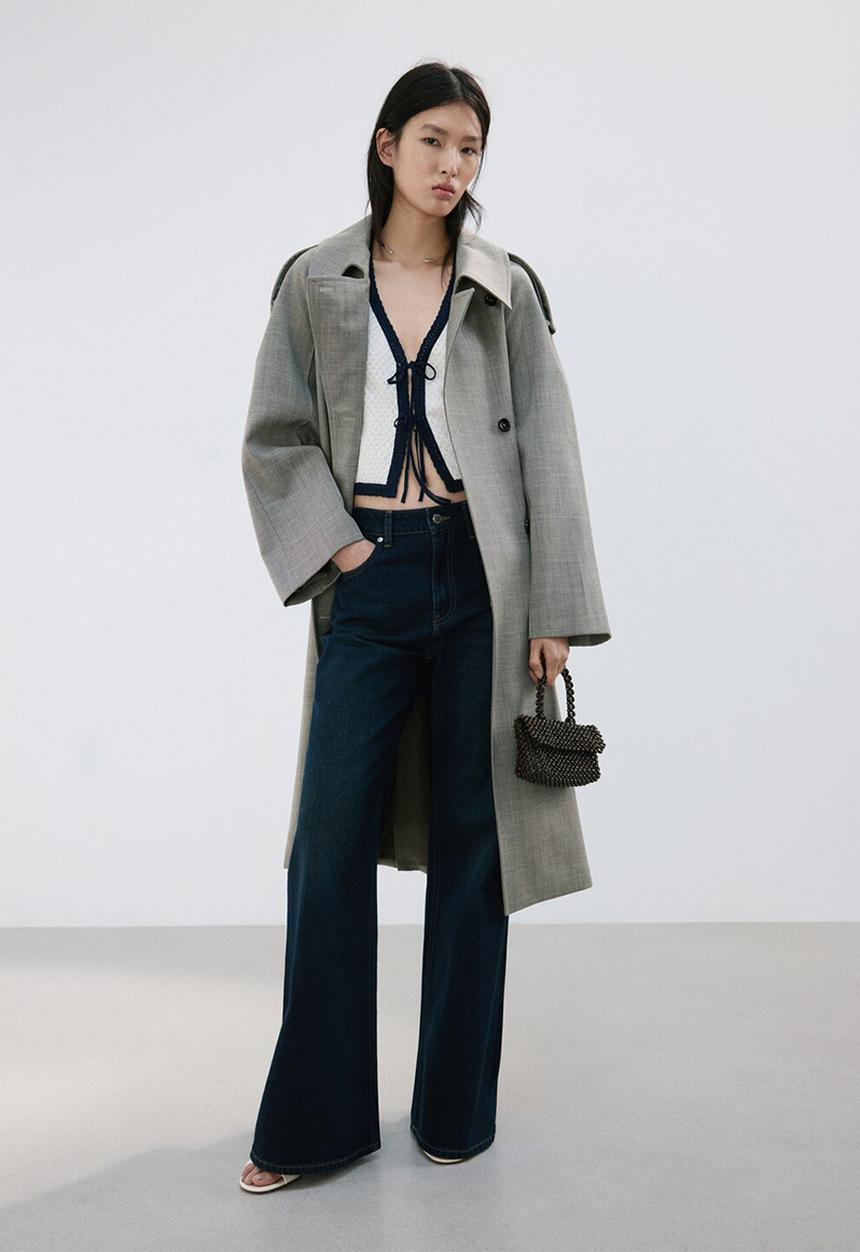 MANGO - Top nati - light beige