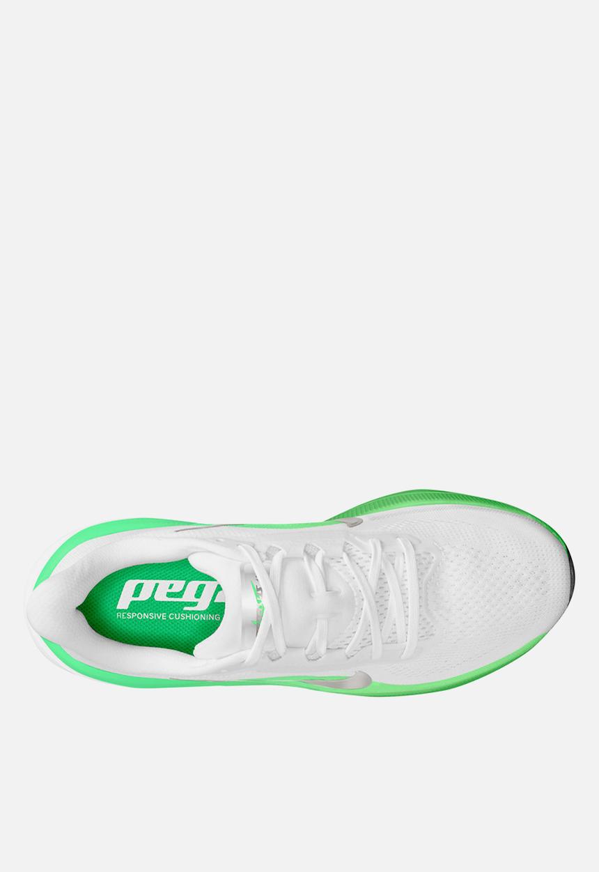 Nike - W Air Zoom Pegasus 42 - white/metallic silver-green strike