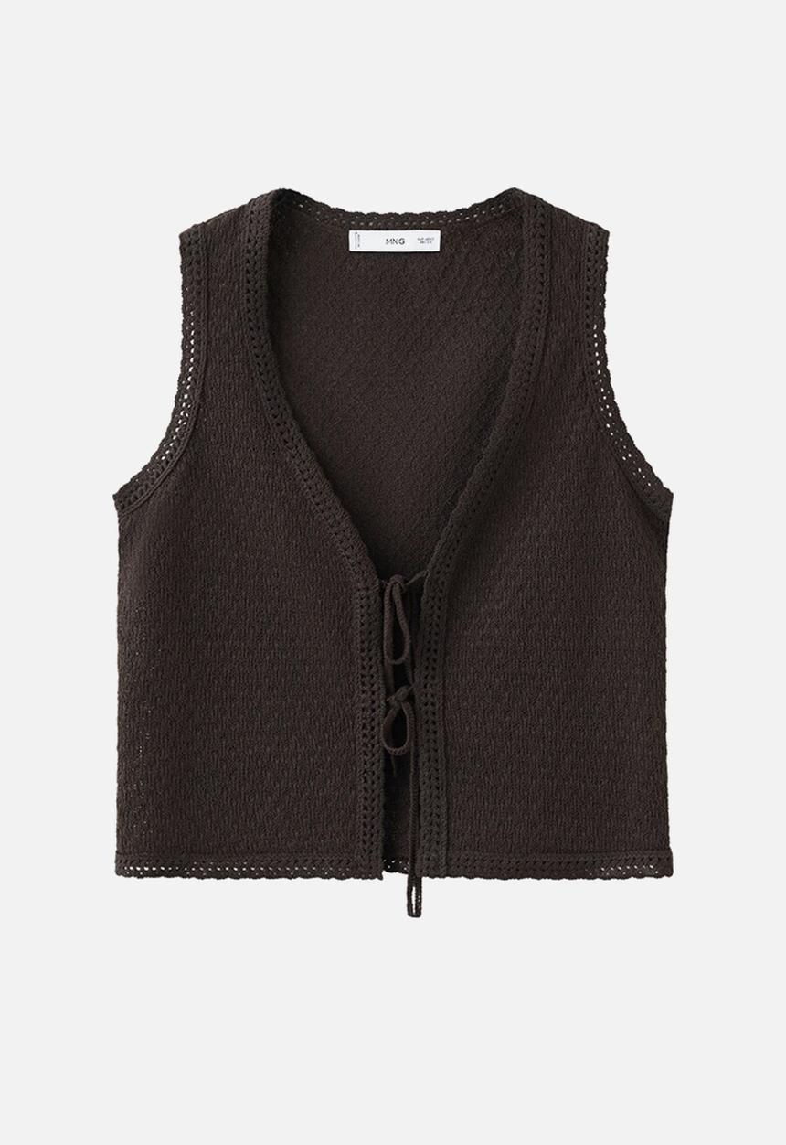MANGO - Top nati - dark brown