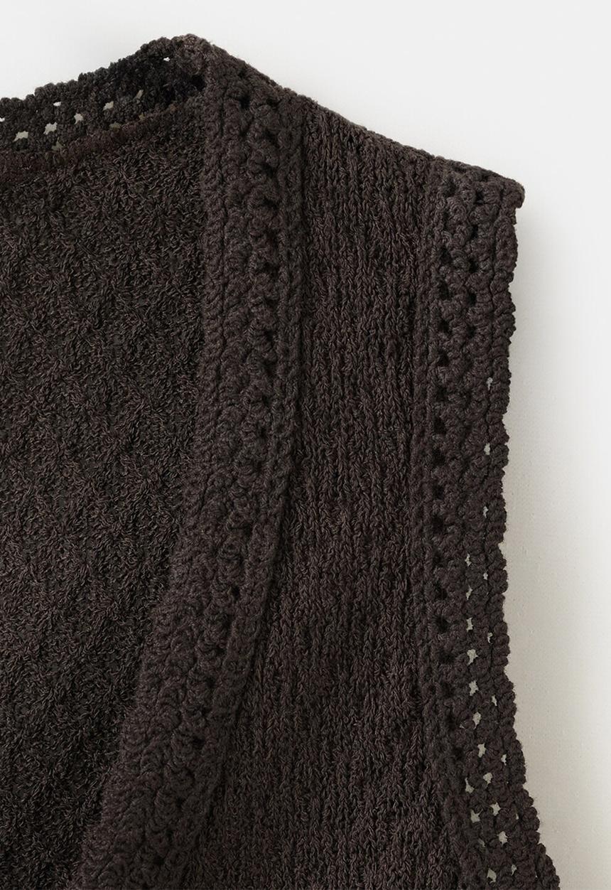 MANGO - Top nati - dark brown