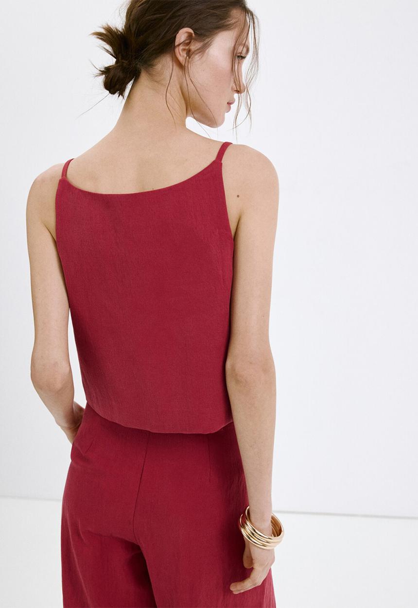MANGO - Top bonnie - red