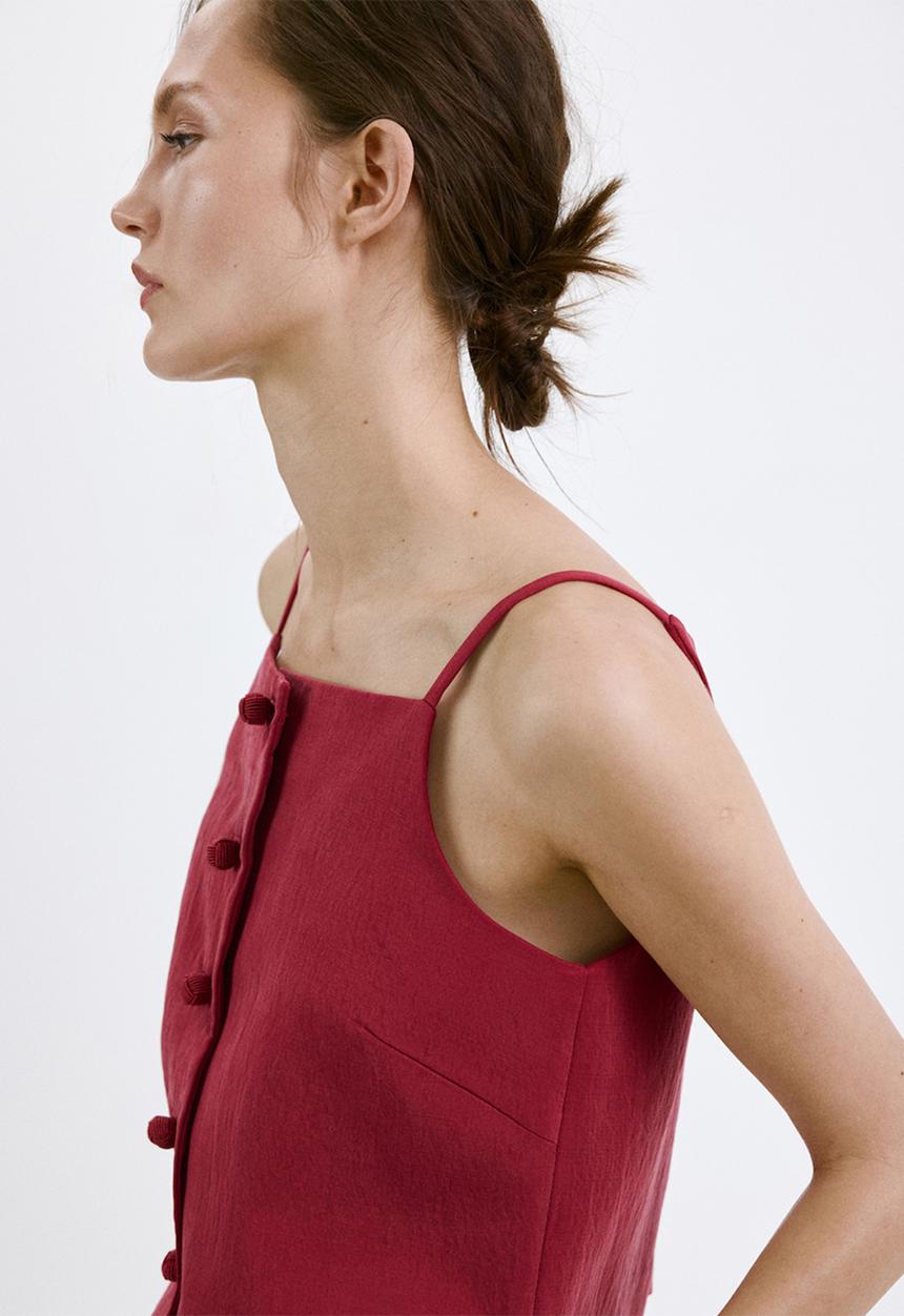 MANGO - Top bonnie - red