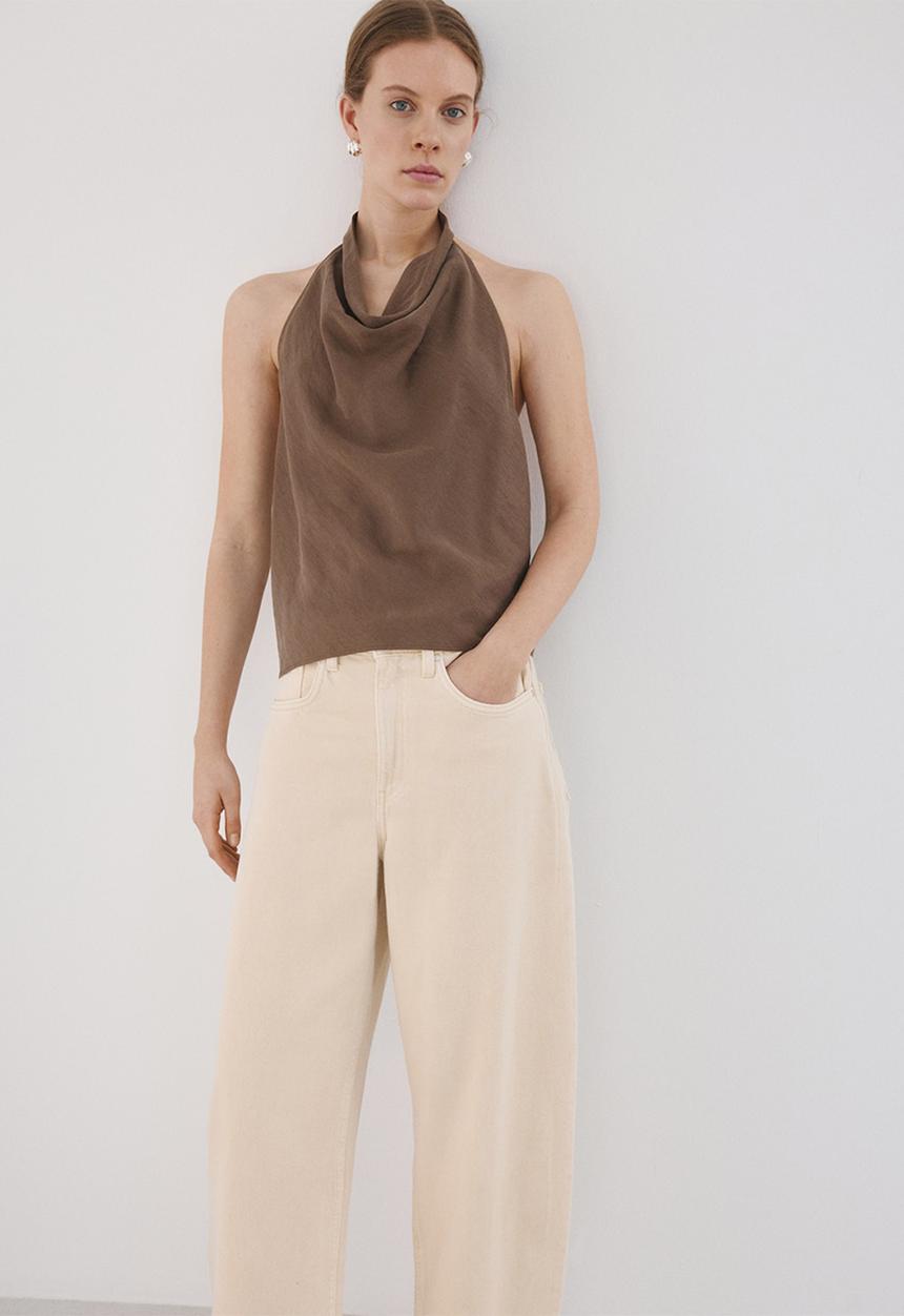 MANGO - Top girasol - brown