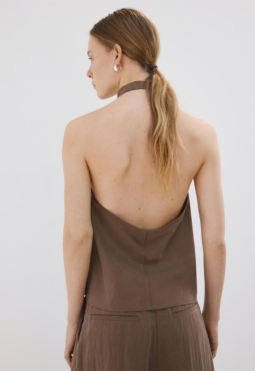 MANGO - Top girasol - brown