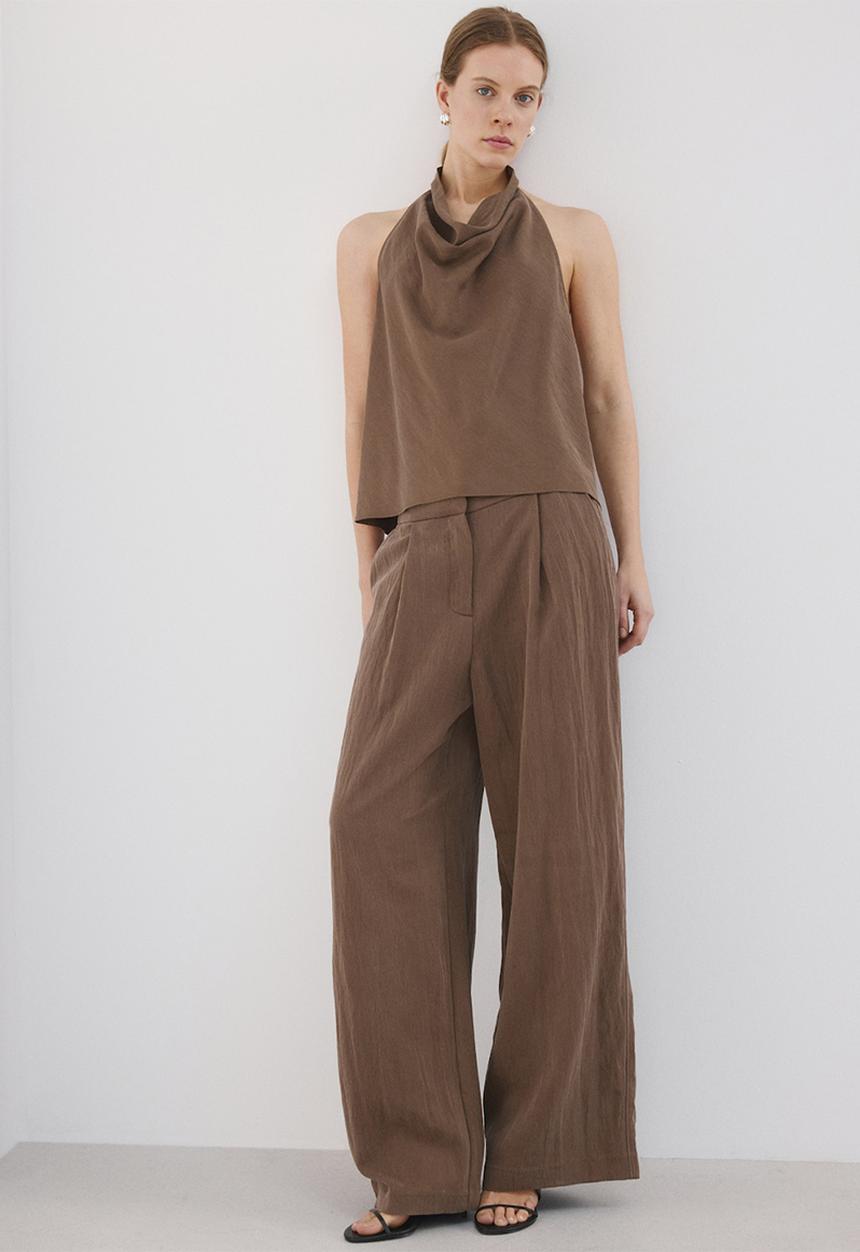 MANGO - Top girasol - brown