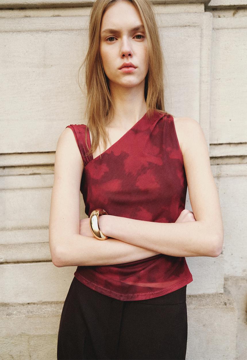 MANGO - Top mara - dark red