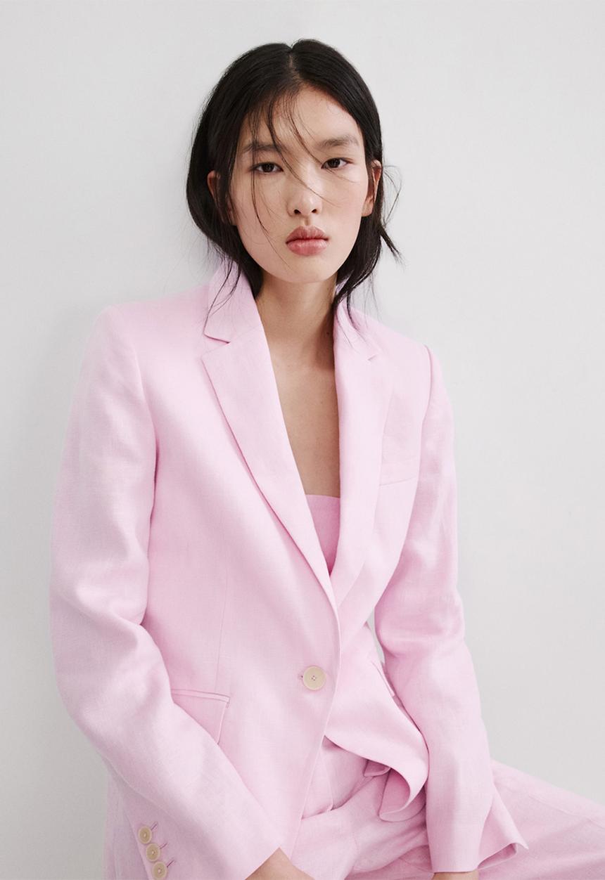 MANGO - Blazer boreli - pink