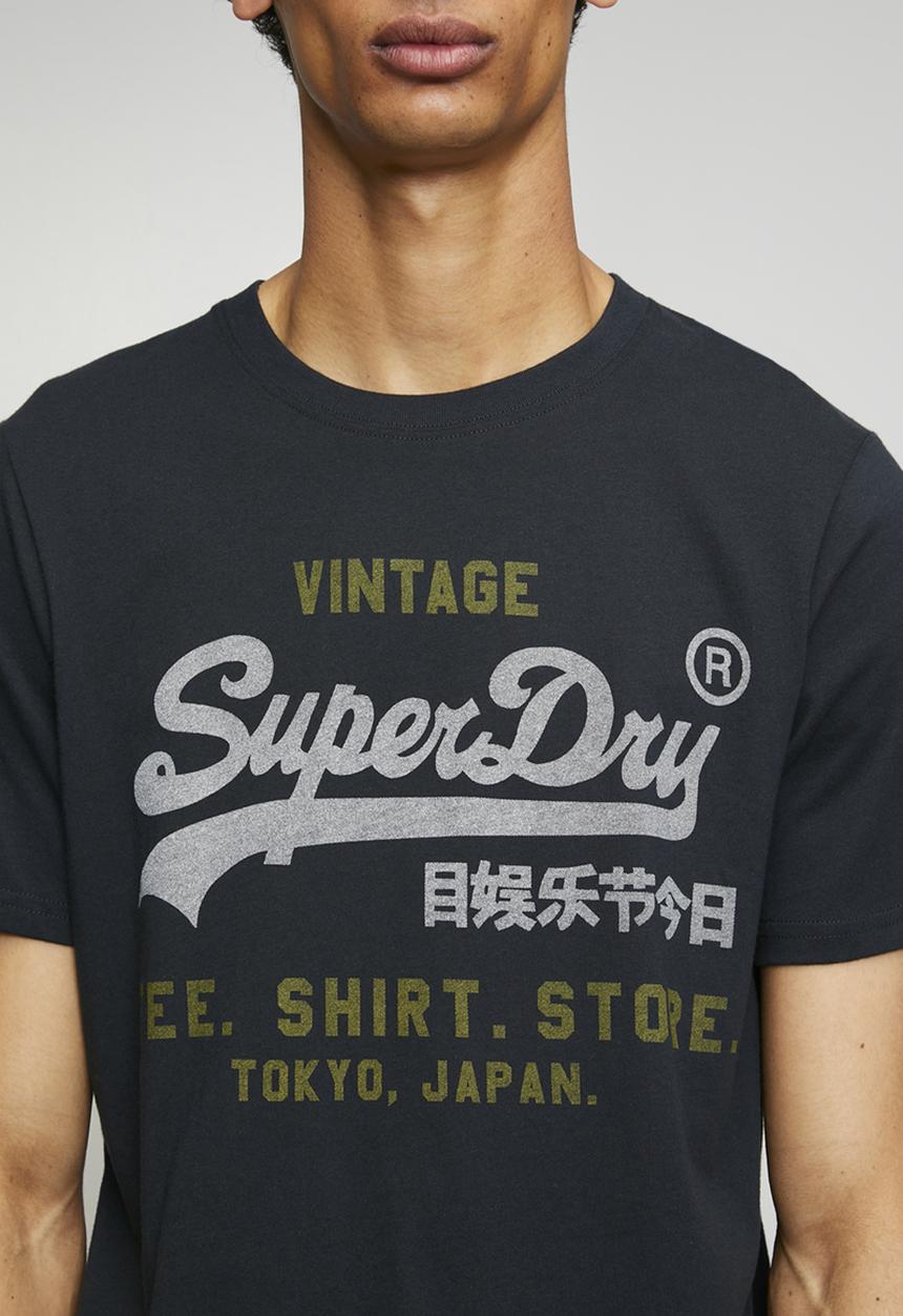 Superdry. - Vl Heritage Relaxed Tee - Eclipse Navy
