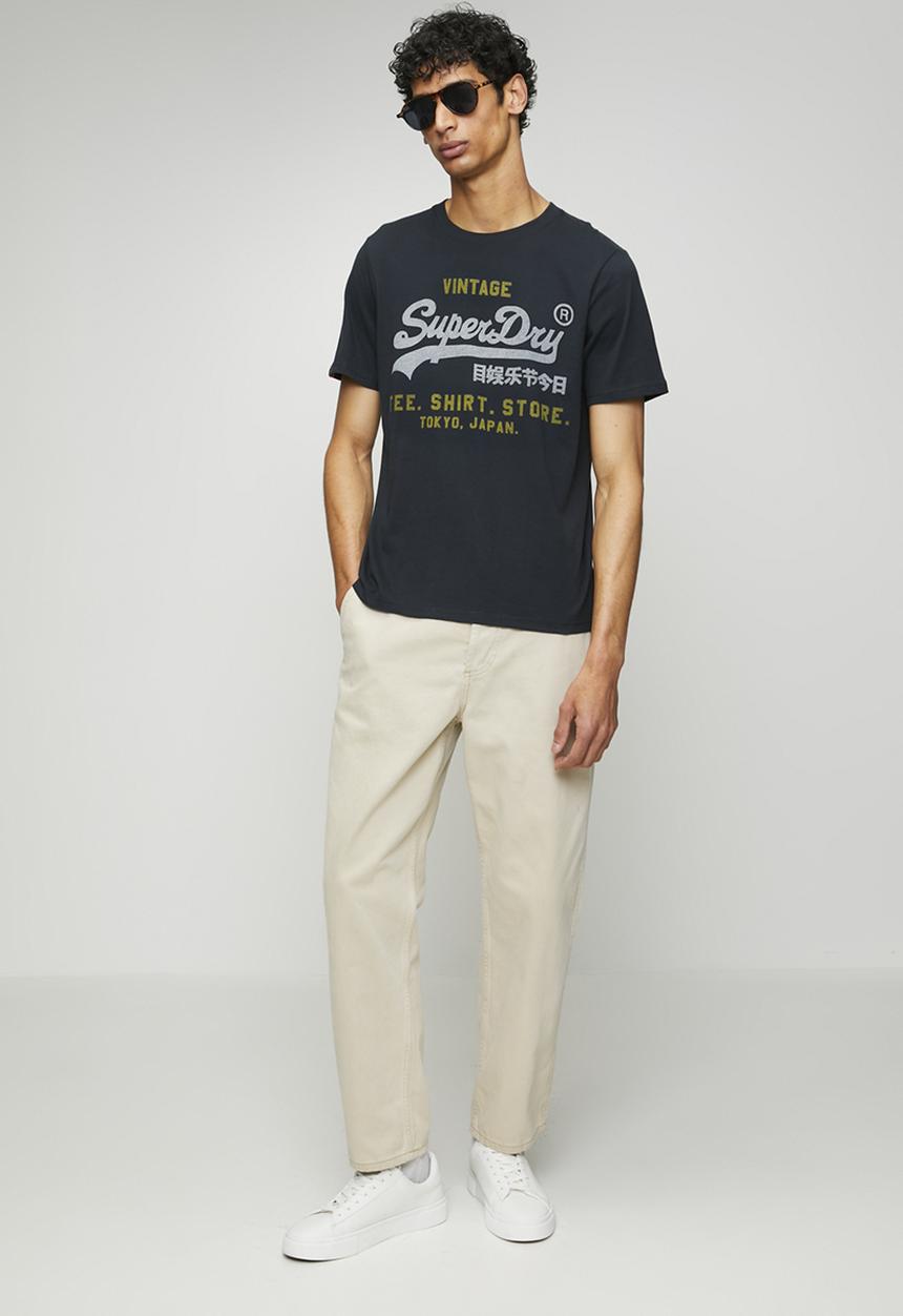 Superdry. - Vl Heritage Relaxed Tee - Eclipse Navy