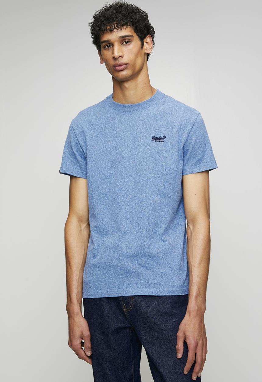 Superdry. - Essential Logo Emb Tee - Bright Blue Grit