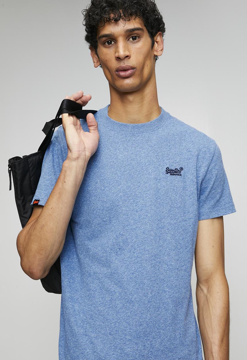Superdry. - Essential Logo Emb Tee - Bright Blue Grit