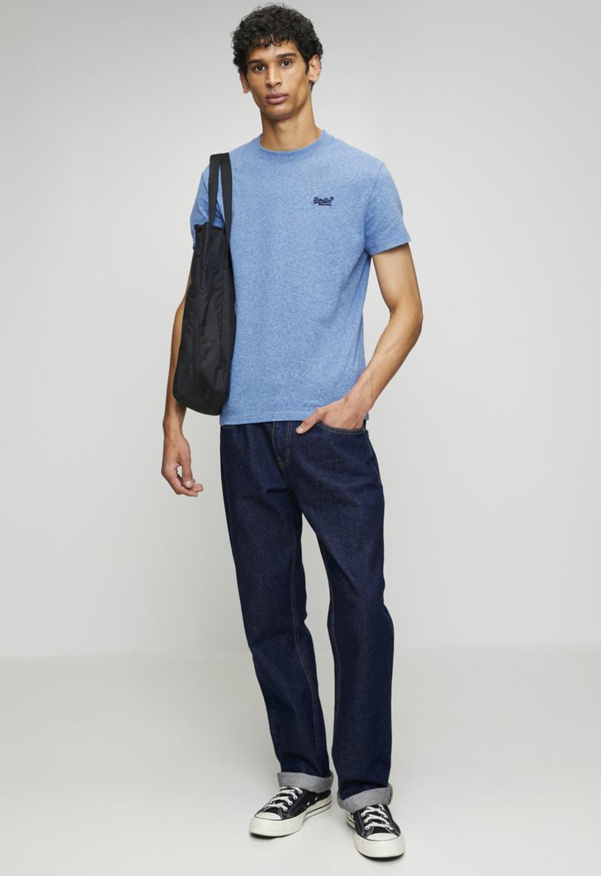 Superdry. - Essential Logo Emb Tee - Bright Blue Grit