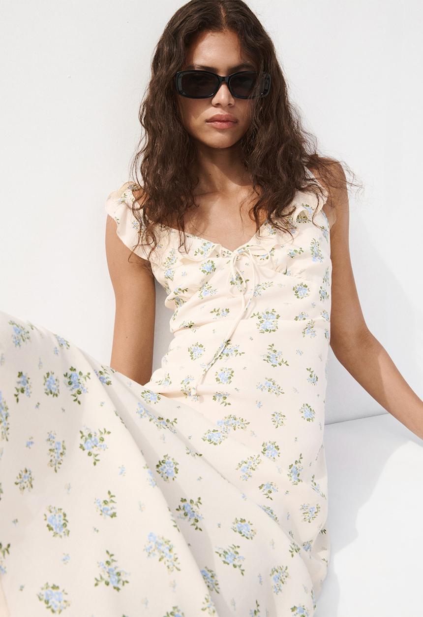 MANGO - Dress kim - light beige