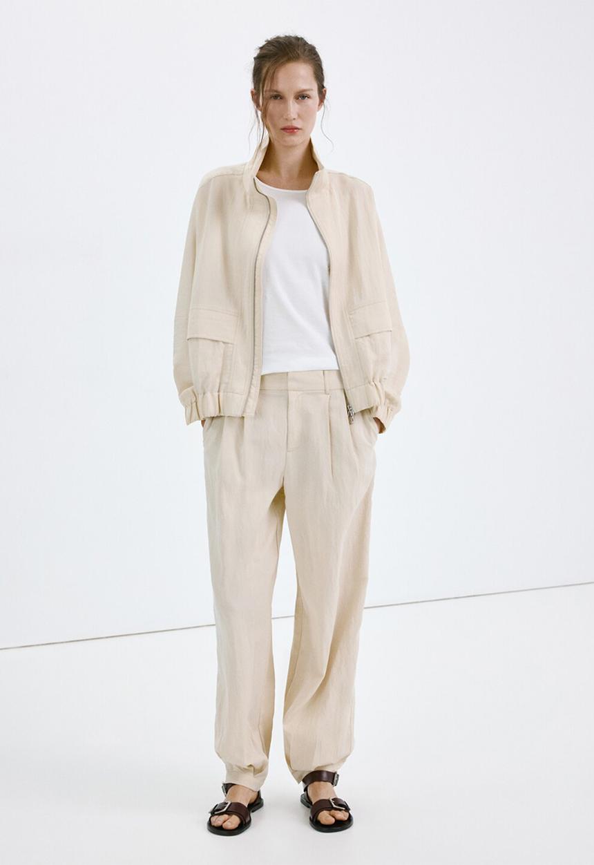 MANGO - Trousers lirio - light/pastel gray