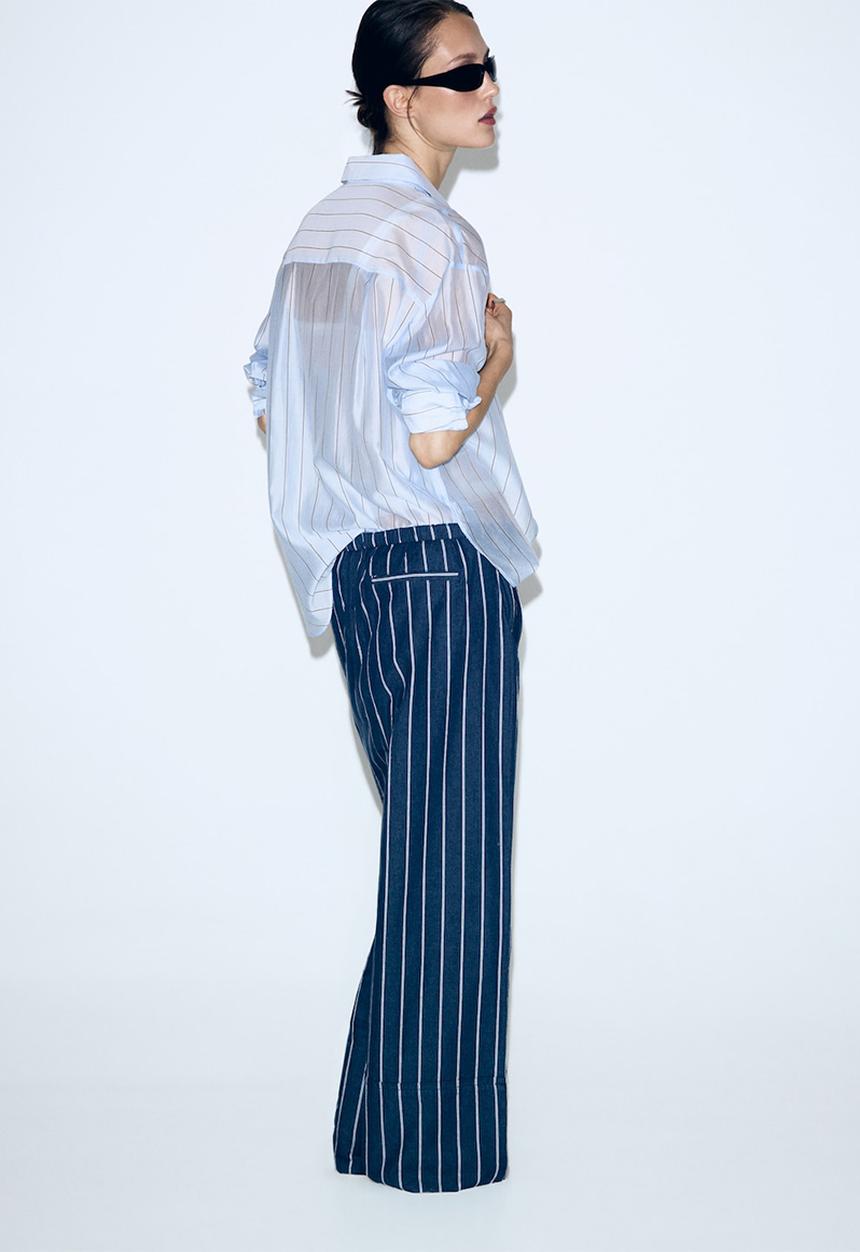 MANGO - Trousers april - open blue