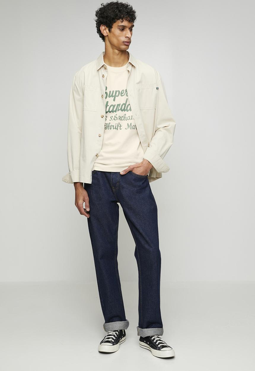 Superdry. - Industry Worker Relaxed Tee - Oatmeal Beige