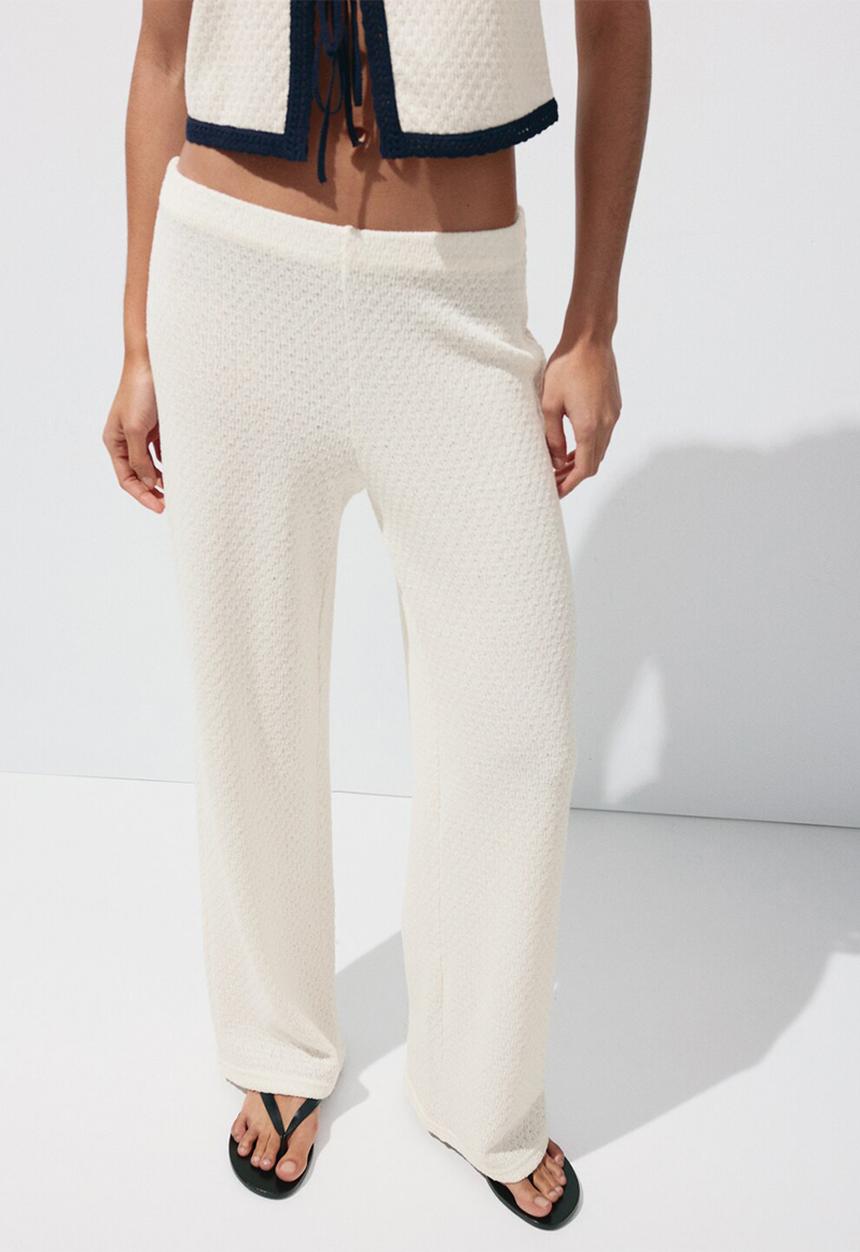 MANGO - Trousers nati - light beige
