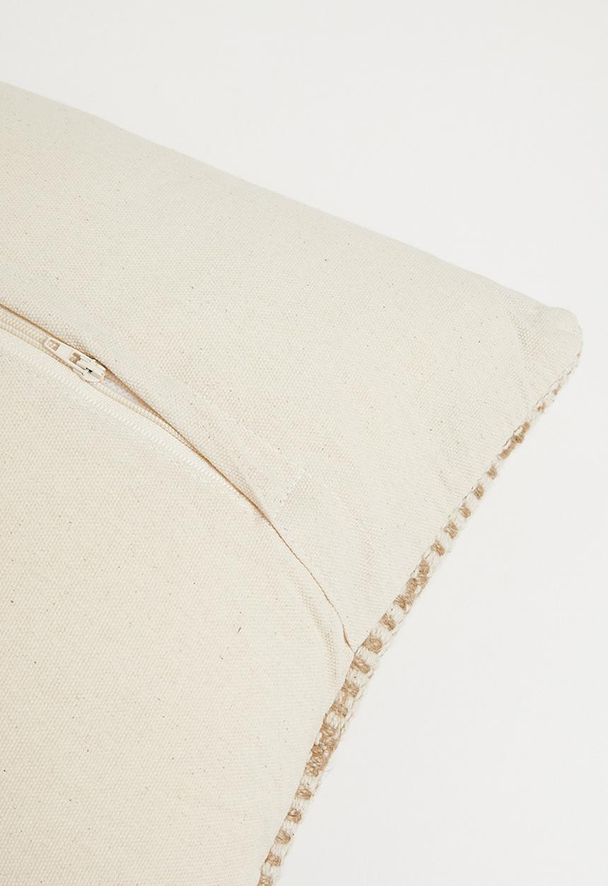 Sixth Floor - Kai Jute & Cotton Geo Cushion - Natural