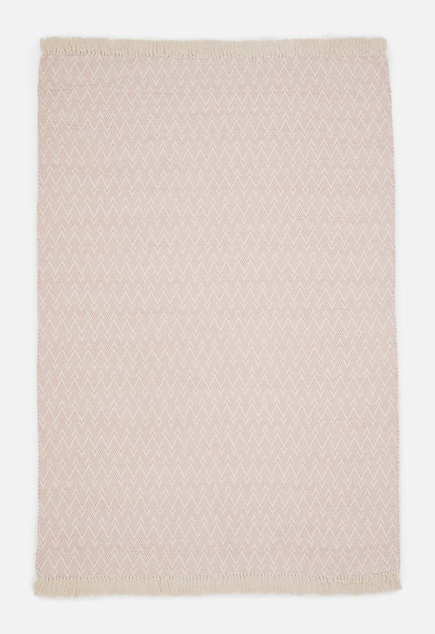Sixth Floor - Santi Cotton Woven Geo Rug Pink