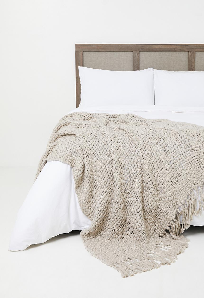 Sixth Floor - Chunky Textured Throw - Natural