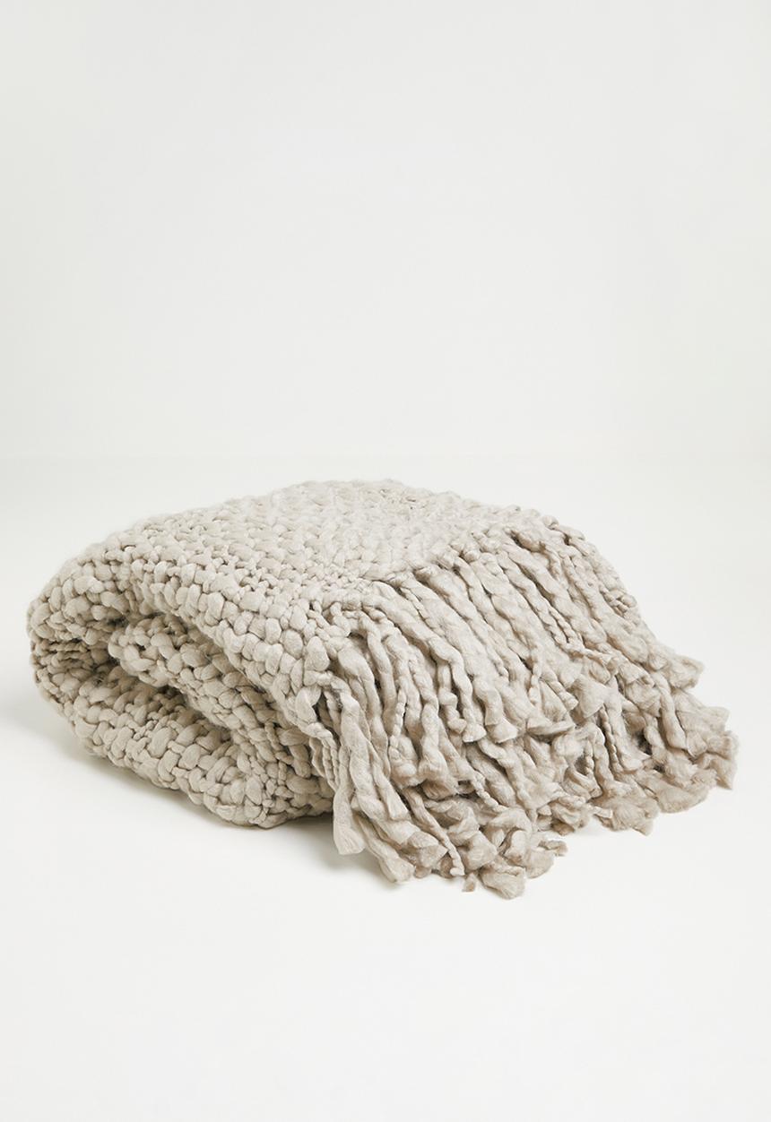 Sixth Floor - Chunky Textured Throw - Natural