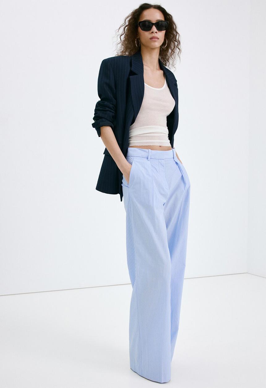 MANGO - Trousers saly - medium blue