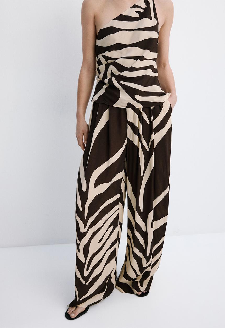 MANGO - Trousers cuca - brown