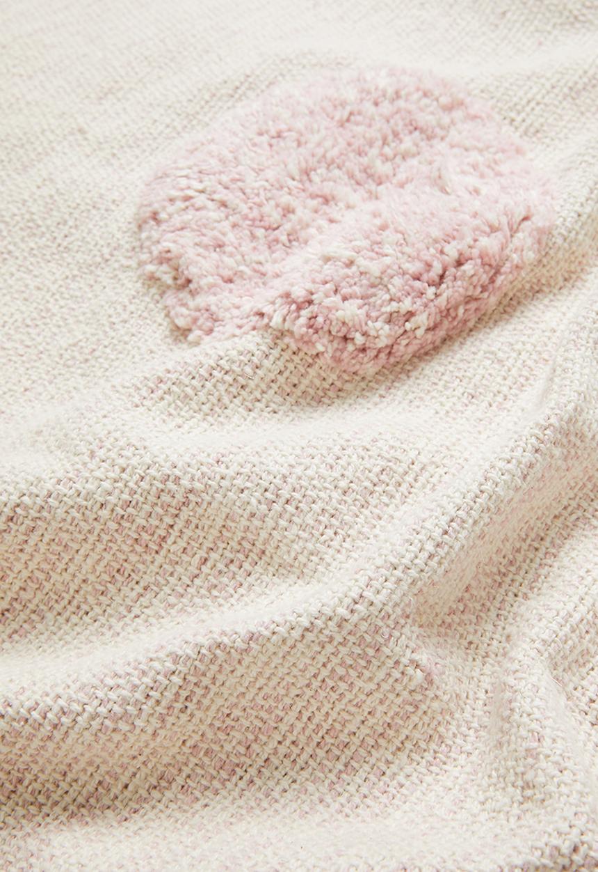 Sixth Floor - Cotton Woven Spot Tufted Throw - Pink
