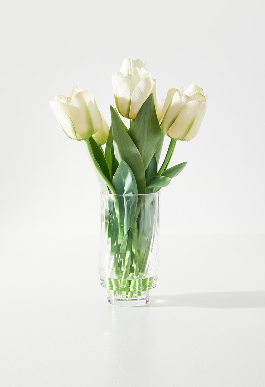 Silk By Design - Lime Green Tulips In Vase - green