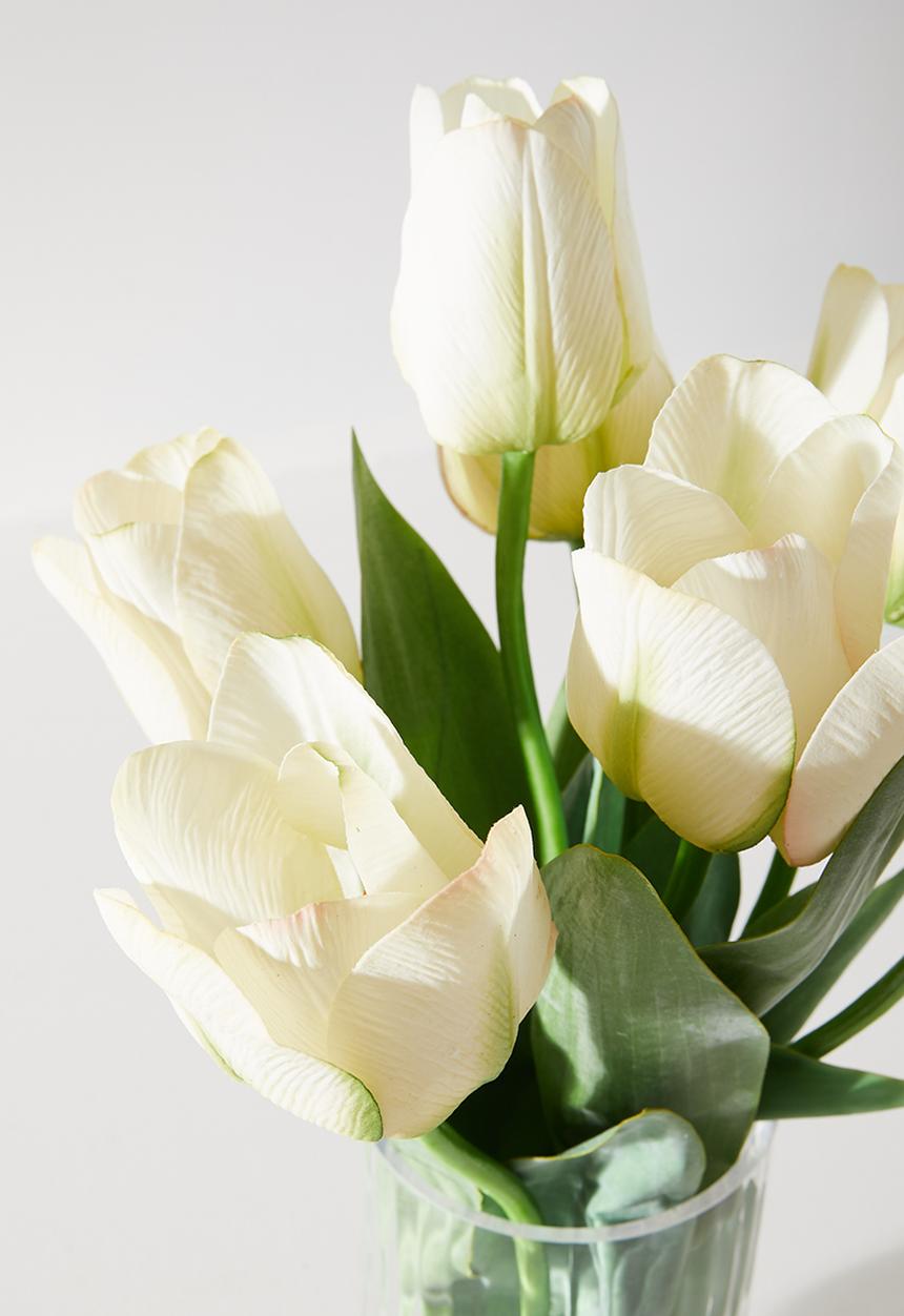 Silk By Design - Lime Green Tulips In Vase - green