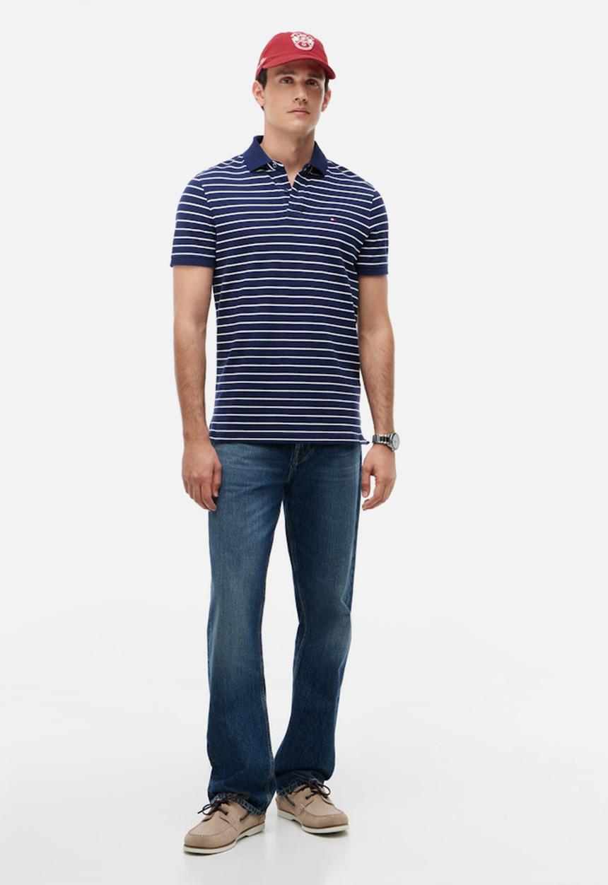 Tommy Hilfiger - 1985 REGULAR POLO - Carbon Navy / Ivory Petal