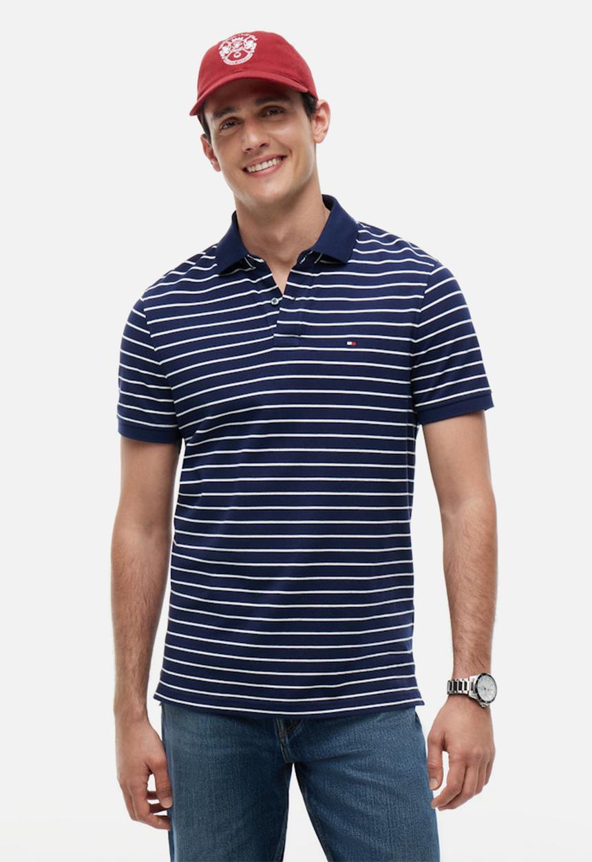 Tommy Hilfiger - 1985 REGULAR POLO - Carbon Navy / Ivory Petal