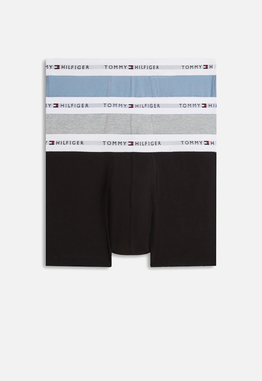 Tommy Hilfiger - 3 Pack TRUNK - Brisk Blue/Black/Ice Hthr